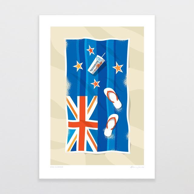 Kiwi Summer Art Print-Glenn Jones Art