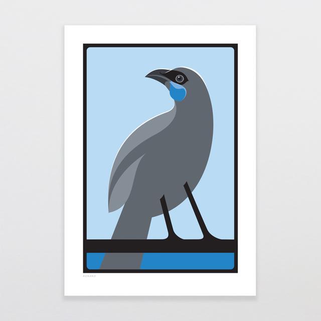 Kokako Art Print-Glenn Jones Art