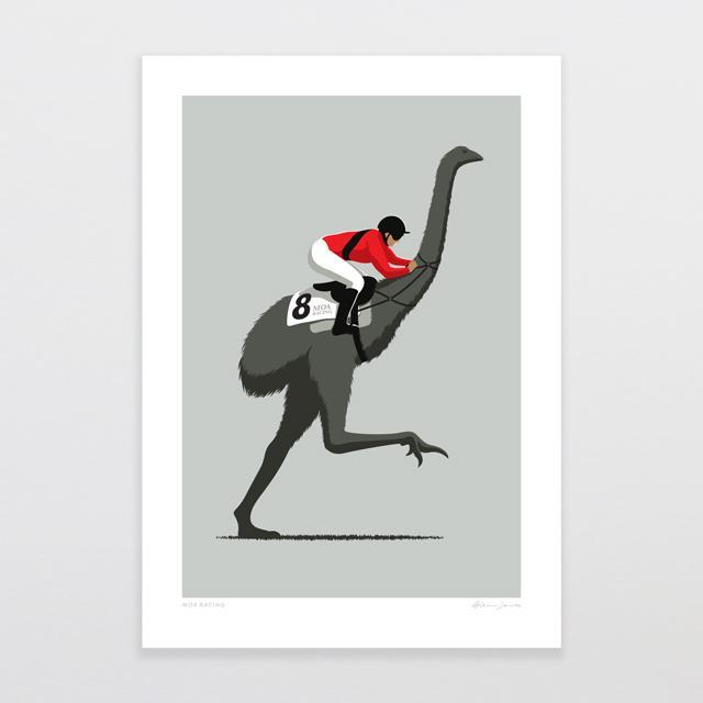 Moa Racing Art Print-Glenn Jones Art