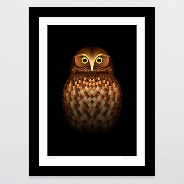 Morepork Art Print-Glenn Jones Art