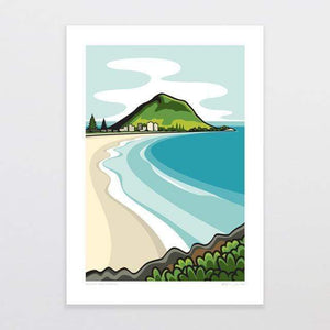 Glenn Jones Art Mount Maunganui Art Print Art Print A4 Print / Unframed