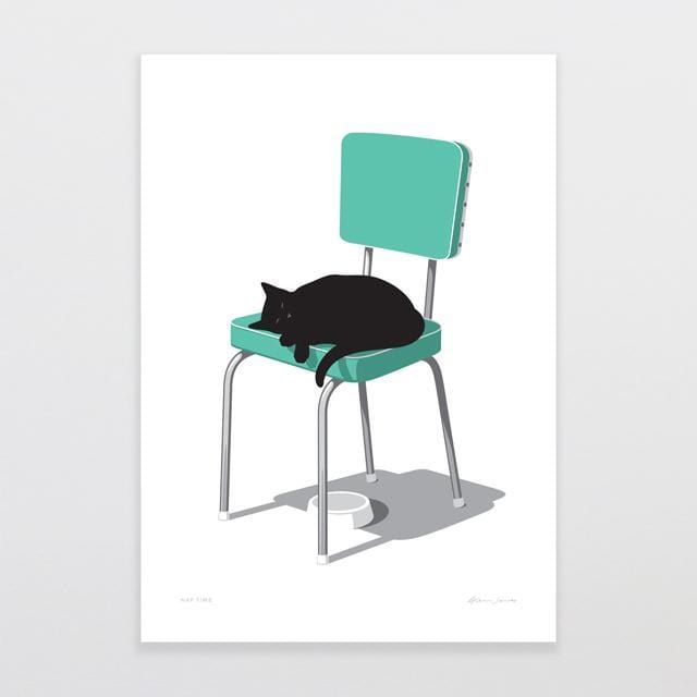 Glenn Jones Art Nap Time Art Print Art Print A4 Print / Unframed