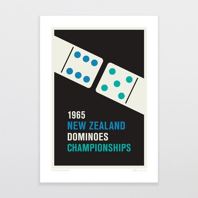 National Champs 1 - Dominoes Art Print-Glenn Jones Art