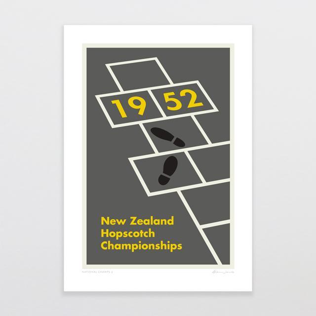 National Champs 3 - Hopscotch Art Print-Glenn Jones Art