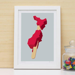 NZ On A Stick Art Print-Glenn Jones Art