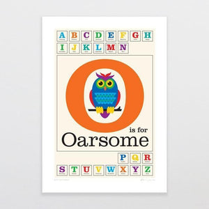 O Is For Oarsome Art Print-Glenn Jones Art