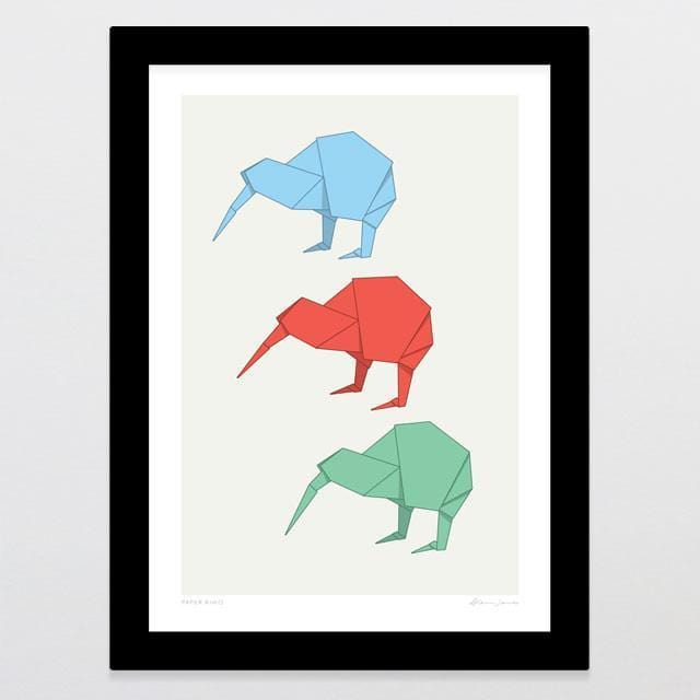 Paper Kiwis Art Print-Glenn Jones Art