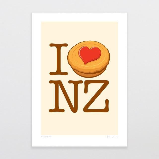 Pie Love NZ Art Print-Glenn Jones Art