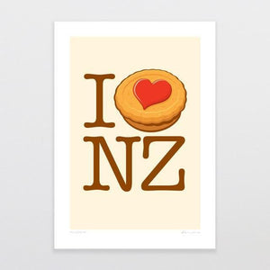 Pie Love NZ Art Print-Glenn Jones Art