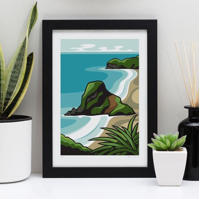 Piha Art Print-Glenn Jones Art