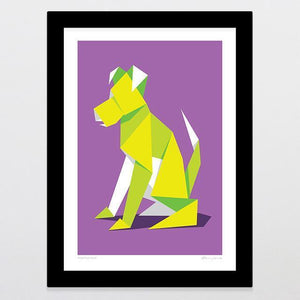 Pleated Pup Art Print-Glenn Jones Art