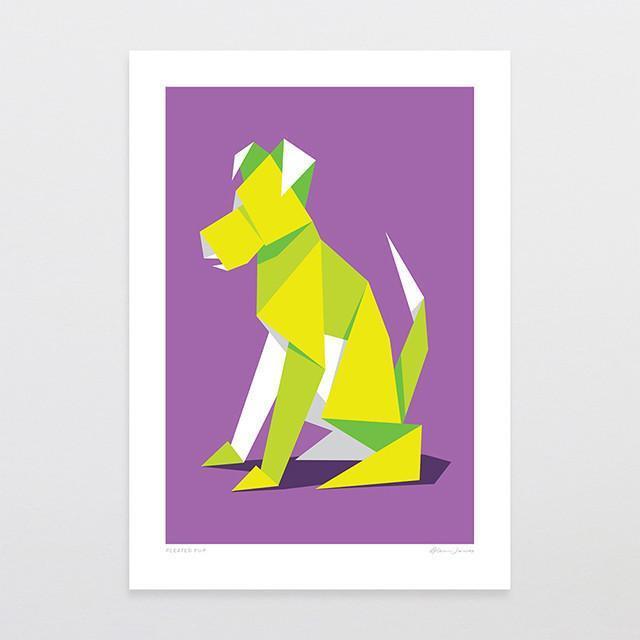 Pleated Pup Art Print-Glenn Jones Art