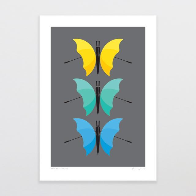 Rain Butterflies Art Print-Glenn Jones Art