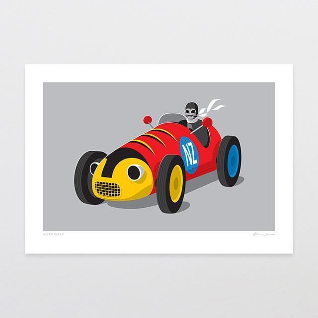 Retro Racer Art Print-Glenn Jones Art