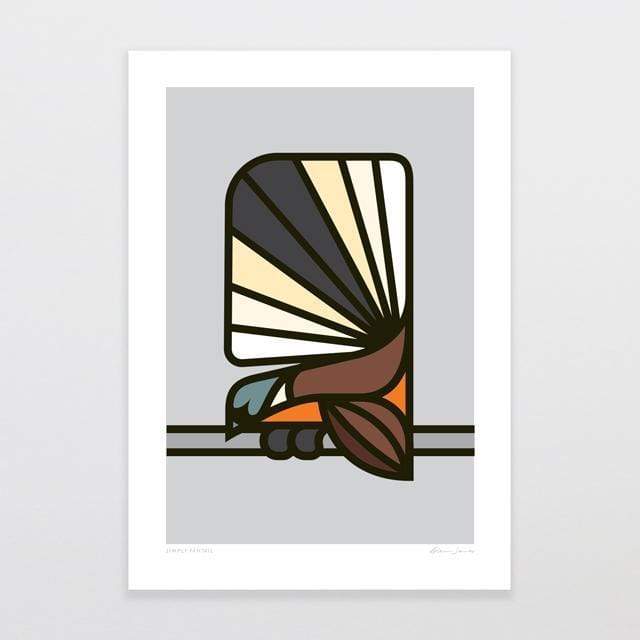 Glenn Jones Art Simply Fantail Art Print Art Print A4 Print / Unframed