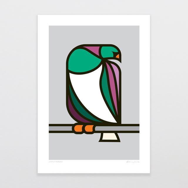 Simply Kereru Art Print-Glenn Jones Art