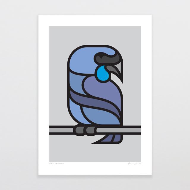 Simply Kokako Art Print-Glenn Jones Art