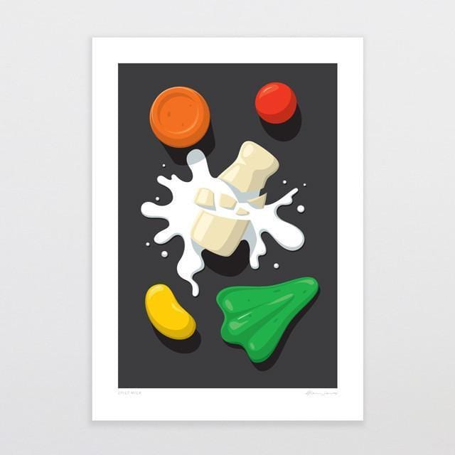 Spilt Milk Art Print-Glenn Jones Art