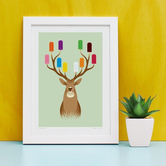 Stag Party Art Print-Glenn Jones Art