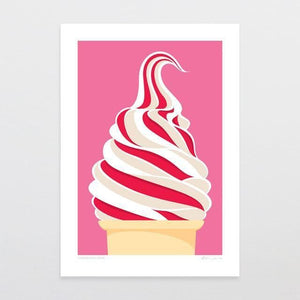Strawberry Swirl Art Print-Glenn Jones Art