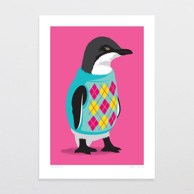 Trendsetter Girl Art Print-Glenn Jones Art