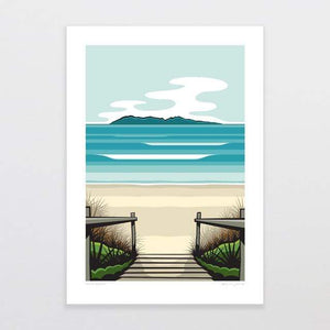 Glenn Jones Art Waihi Beach Art Print Art Print A4 Print / Unframed