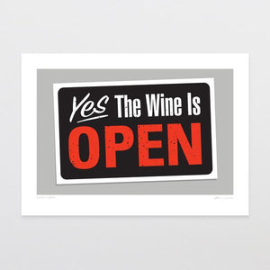Wine Is Open Art Print-Glenn Jones Art