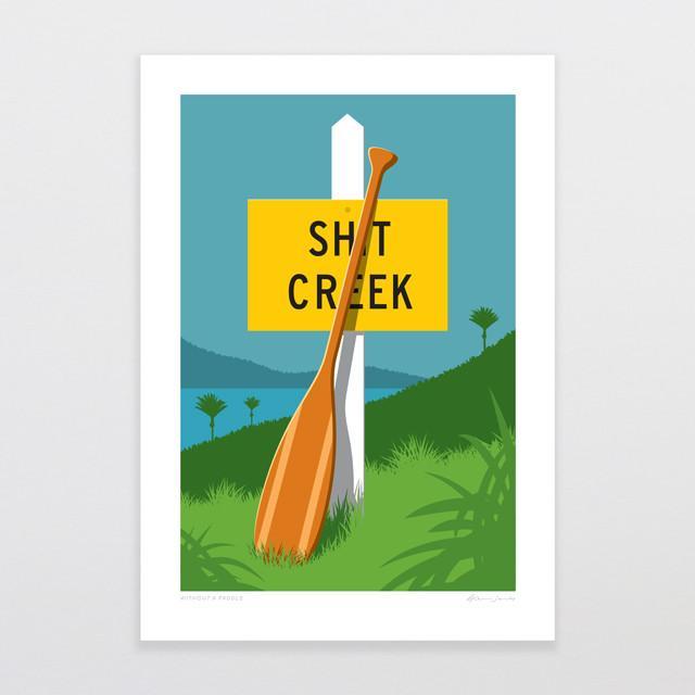 Without A Paddle Art Print-Glenn Jones Art