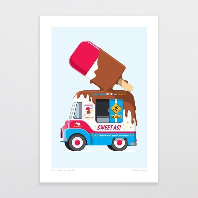 You Scream, Ice Cream Art Print-Glenn Jones Art