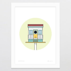 Birdhouse Bach Art Print-Glenn Jones Art