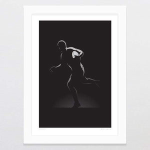 Glenn Jones Art Blackout Art Print Art Print A4 Print / White Frame