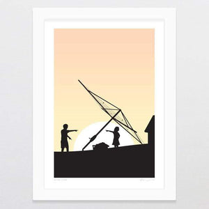 Glenn Jones Art Blame Game Art Print Art Print A4 Print / White Frame