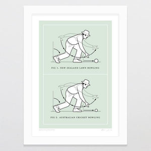 Bowling Explained Art Print-Glenn Jones Art