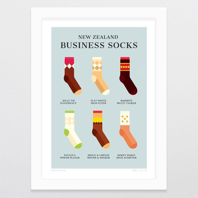 Glenn Jones Art Business Time Art Print Art Print A4 Print / White Frame