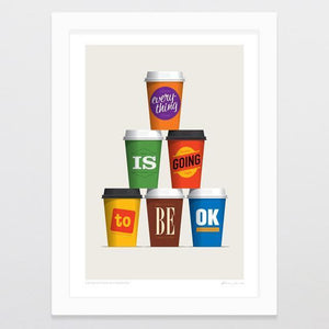Caffeination Affirmation Art Print-Glenn Jones Art