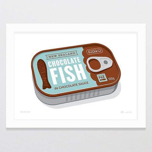 Glenn Jones Art Canned Fish Art Print Art Print A4 Print / White Frame