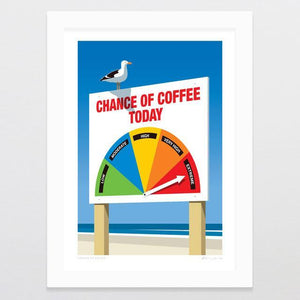 Glenn Jones Art Chance Of Coffee Art Print Art Print A4 Print / White Frame