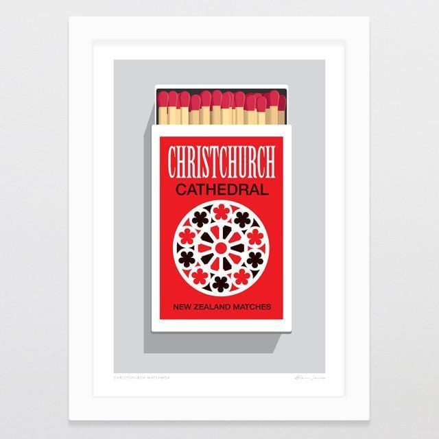 Christchurch Matchbox Art Print-Glenn Jones Art