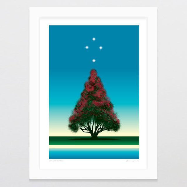 Christmas Tree Art Print by NZ Artist Glenn Jones - Glenn Jones Art