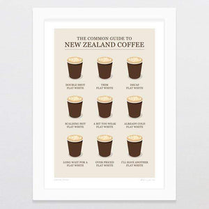 Glenn Jones Art Coffee Guide Art Print Art Print A4 Print / White Frame