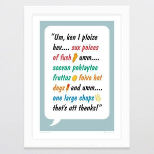 Fush & Chups Art Print-Glenn Jones Art