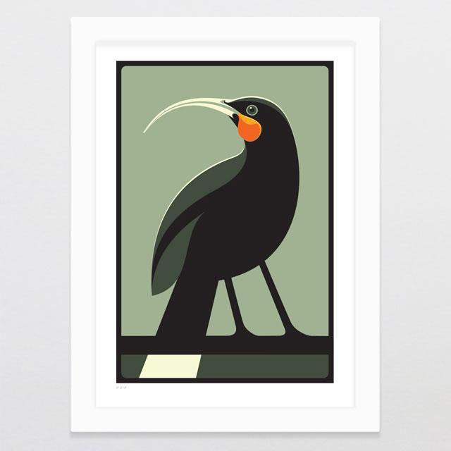 Huia Art Print-Glenn Jones Art