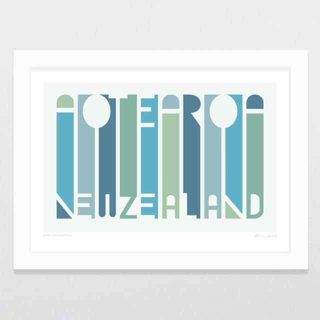 Glenn Jones Art Kiwi Connection Art Print Art Print A4 Print / White Frame