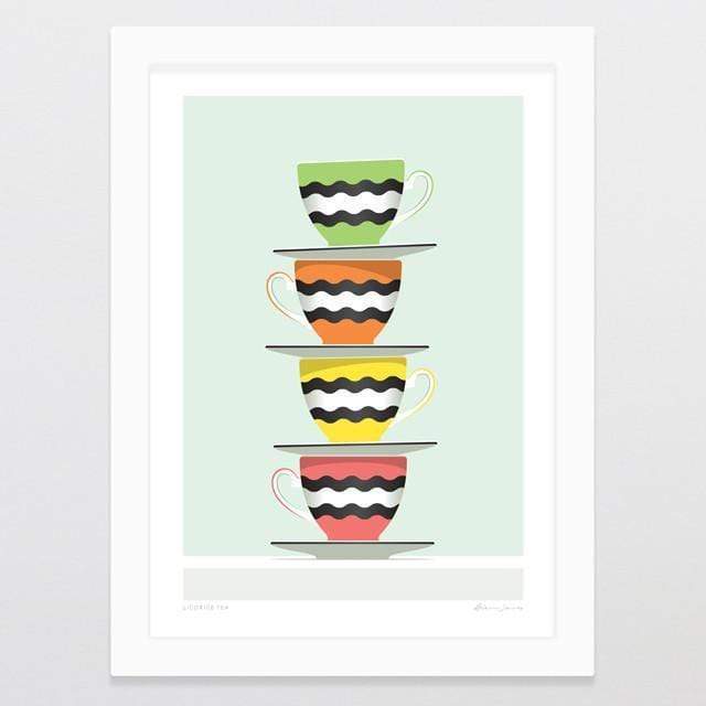 Glenn Jones Art Licorice Tea Art Print Art Print A4 Print / White Frame