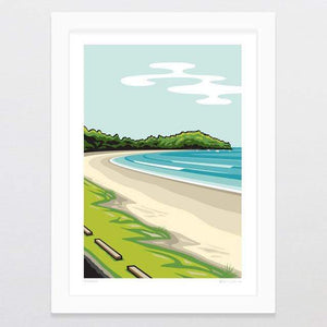 Glenn Jones Art Oneroa Art Print Art Print A4 Print / White Frame