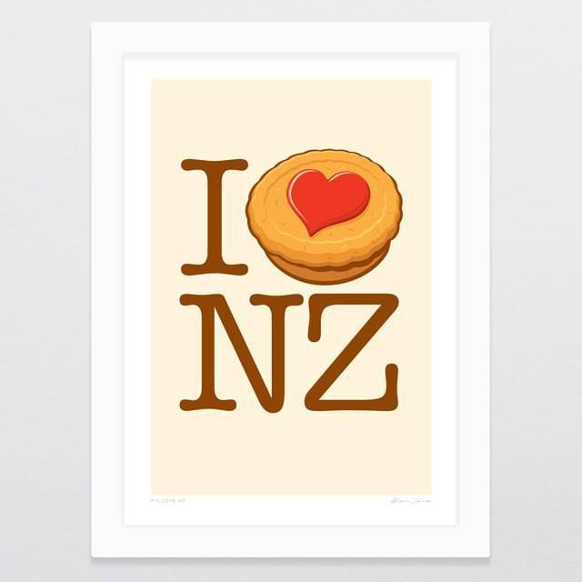 Pie Love NZ Art Print-Glenn Jones Art