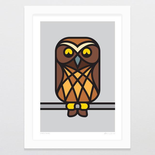 Simply Ruru Art Print-Glenn Jones Art