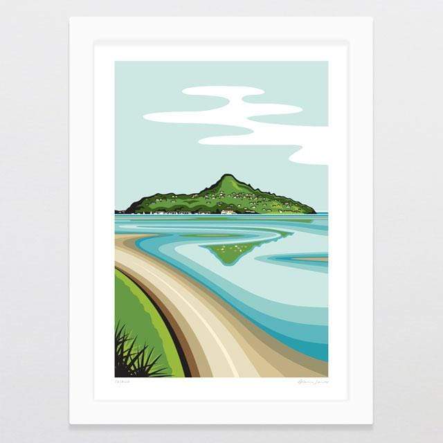 Glenn Jones Art Tairua Art Print Art Print A4 Print / White Frame