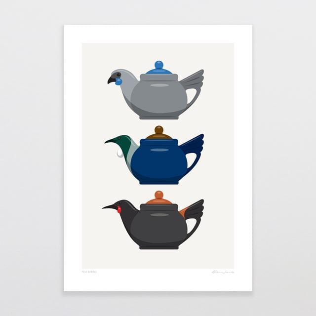 Tea Birds Art Print-Glenn Jones Art