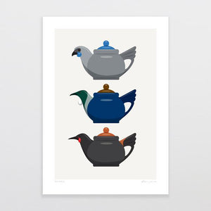 Tea Birds Art Print-Glenn Jones Art